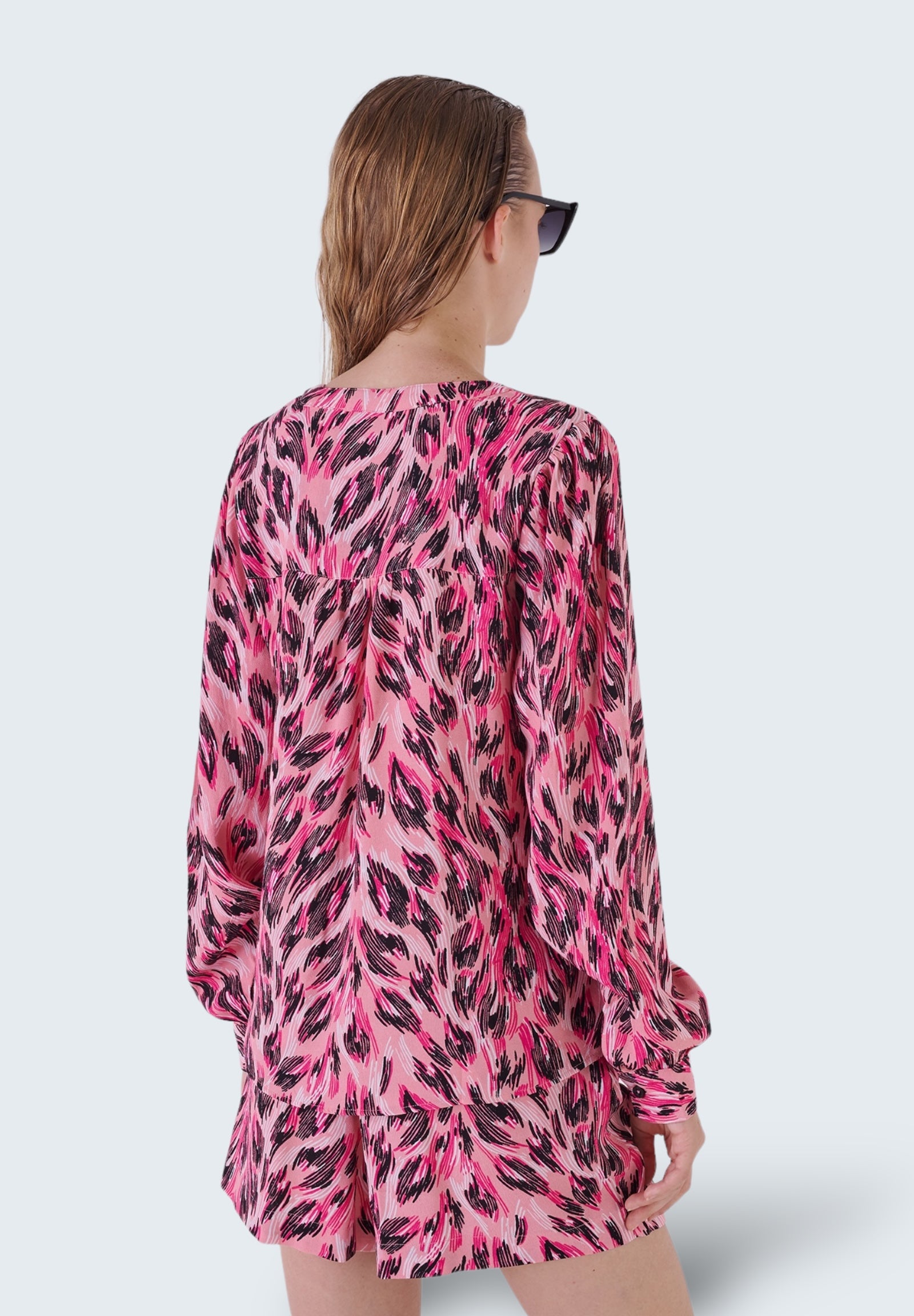 Silvian Heach Camicia Gpp24116ca Leopard Pink