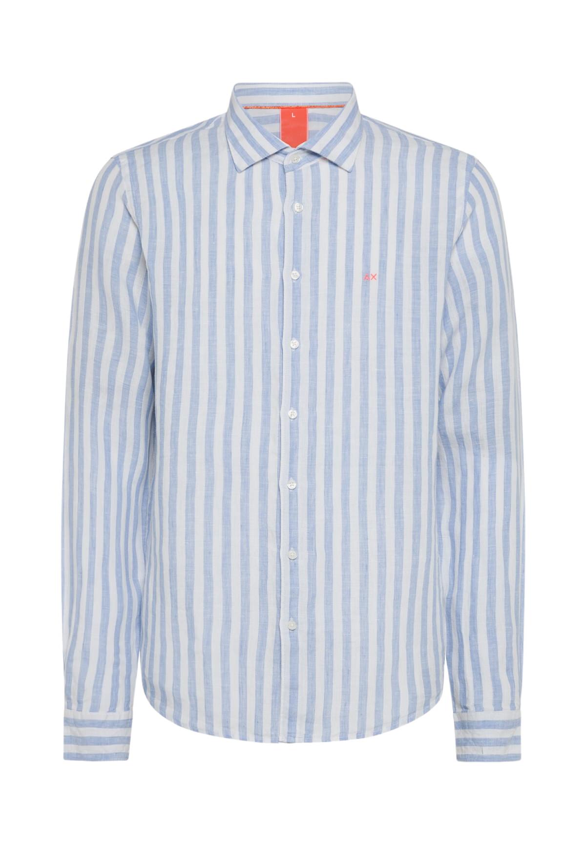 Shirt S34122 Light Blue, White