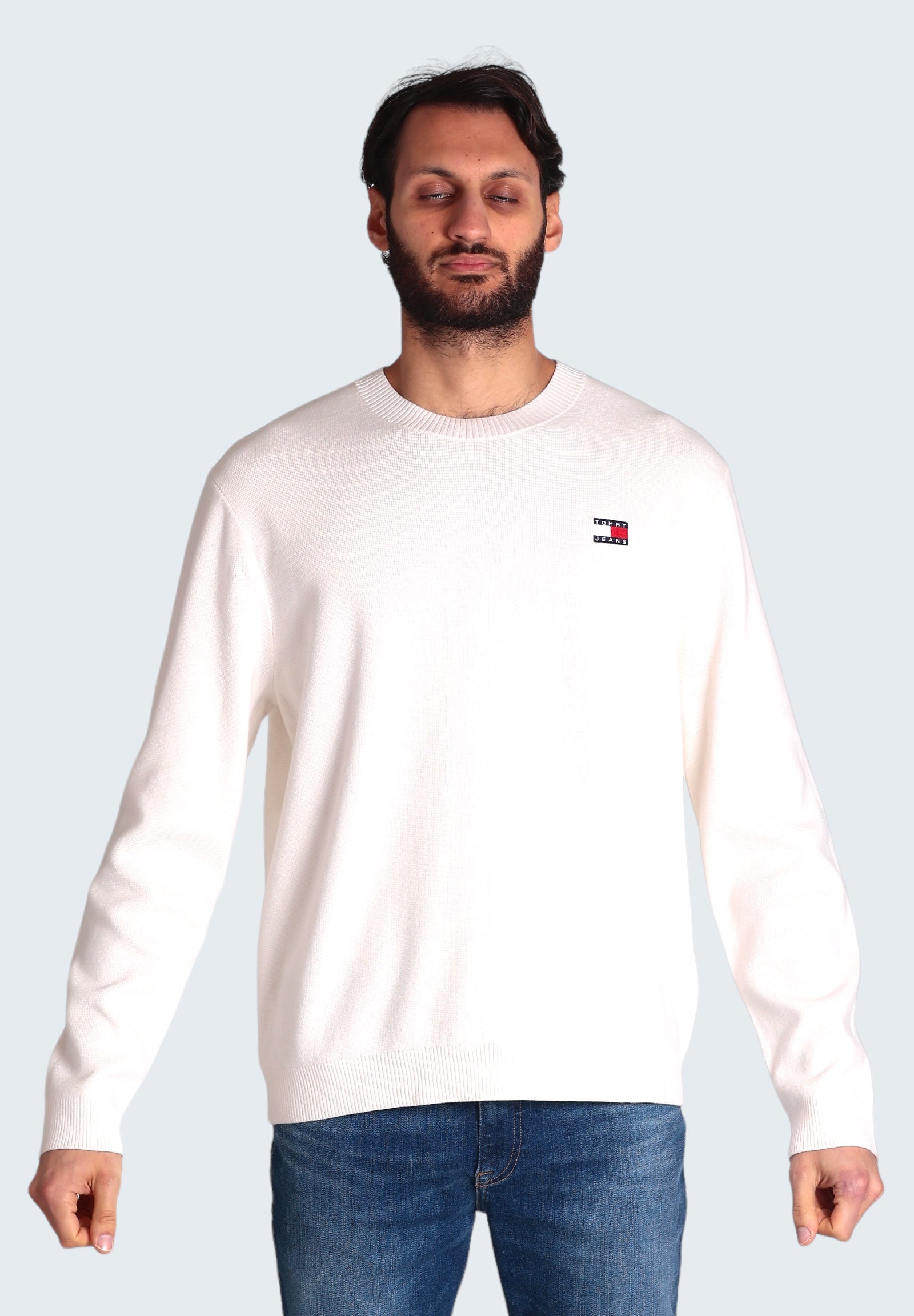 Tommy Jeans Maglione Dm0dm16214 Ancient White