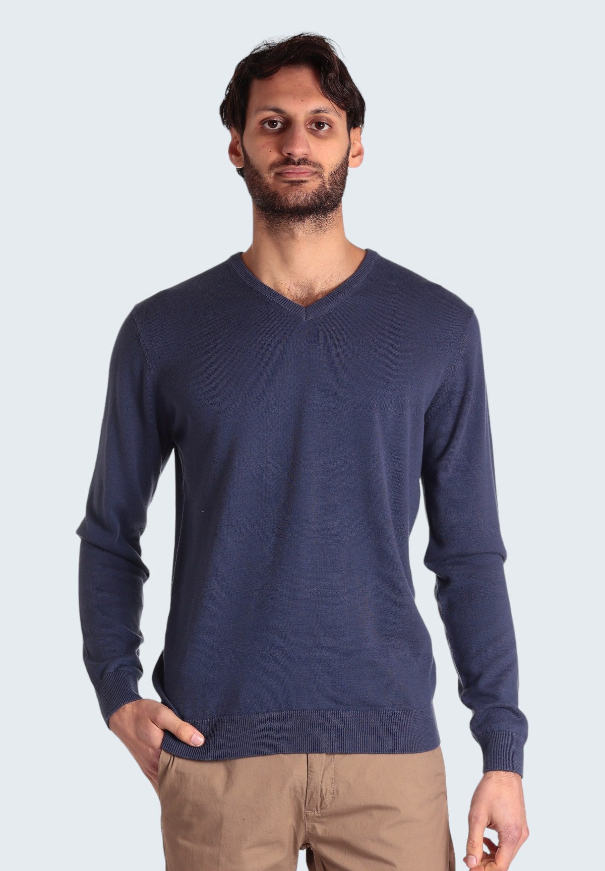 Maglione Con Scollo A V 3701900 Denim