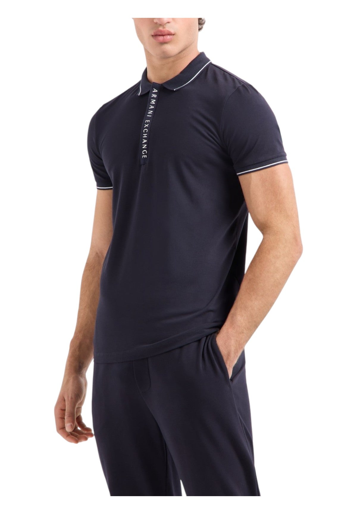 Polo Piqué 8nzf71 Navy