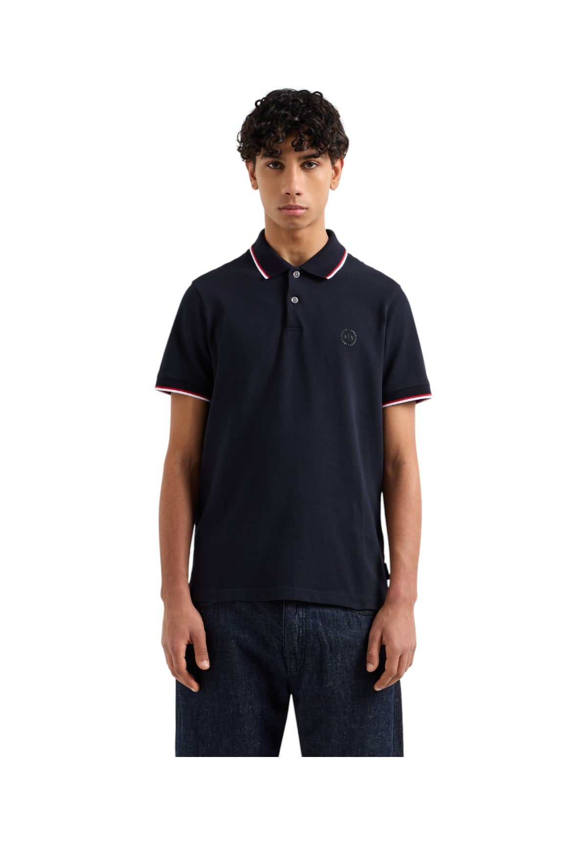 Polo Piqué 8nzf75 Navy