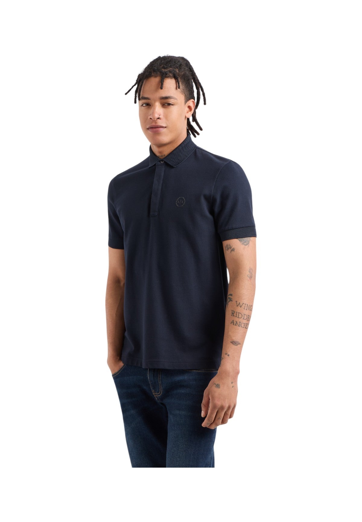 Polo Piqué 8nzf91 Navy