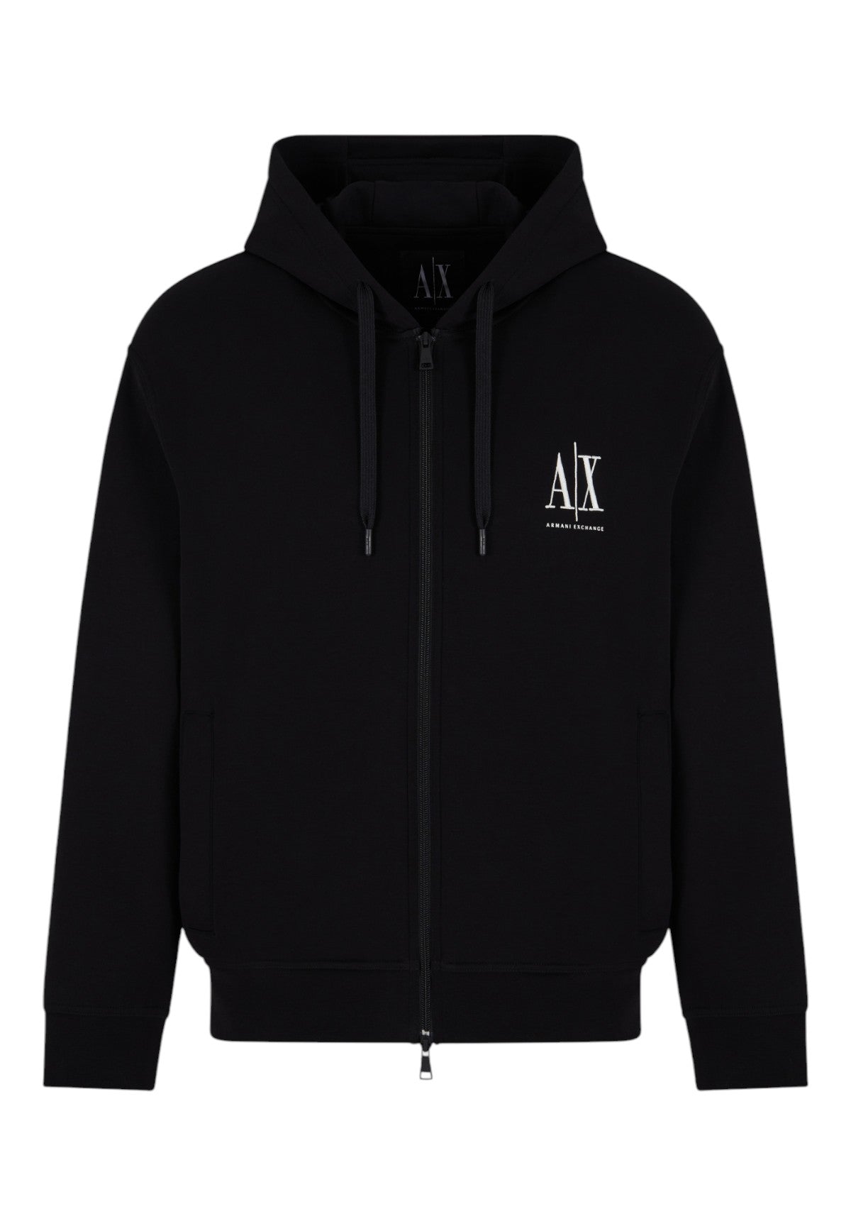 Felpa FulL-Zip Con Cappuccio Xm000371 Black