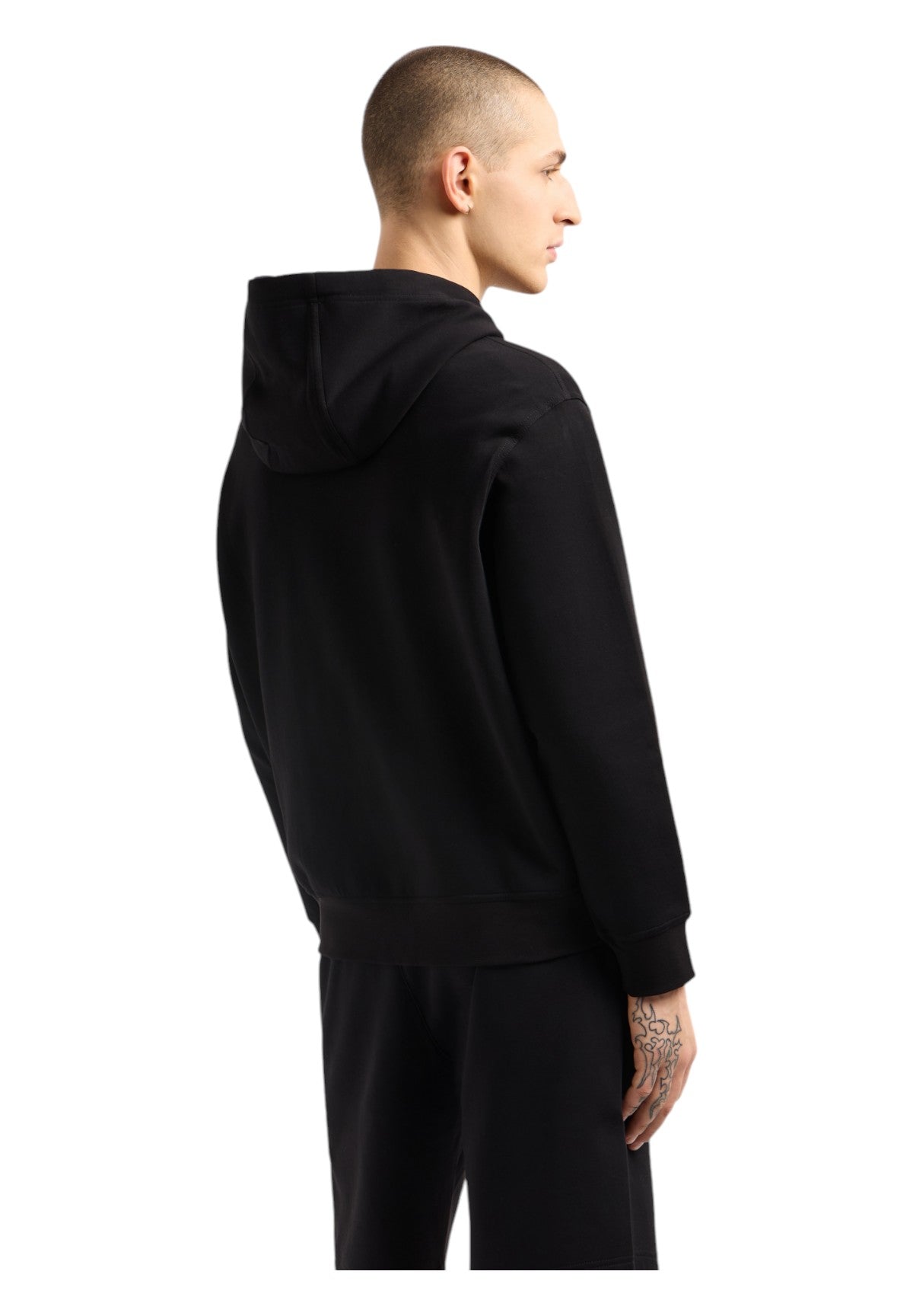 Felpa FulL-Zip Con Cappuccio Xm000371 Black