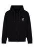 Armani Exchange Felpa FulL-Zip Con Cappuccio Xm000371 Black