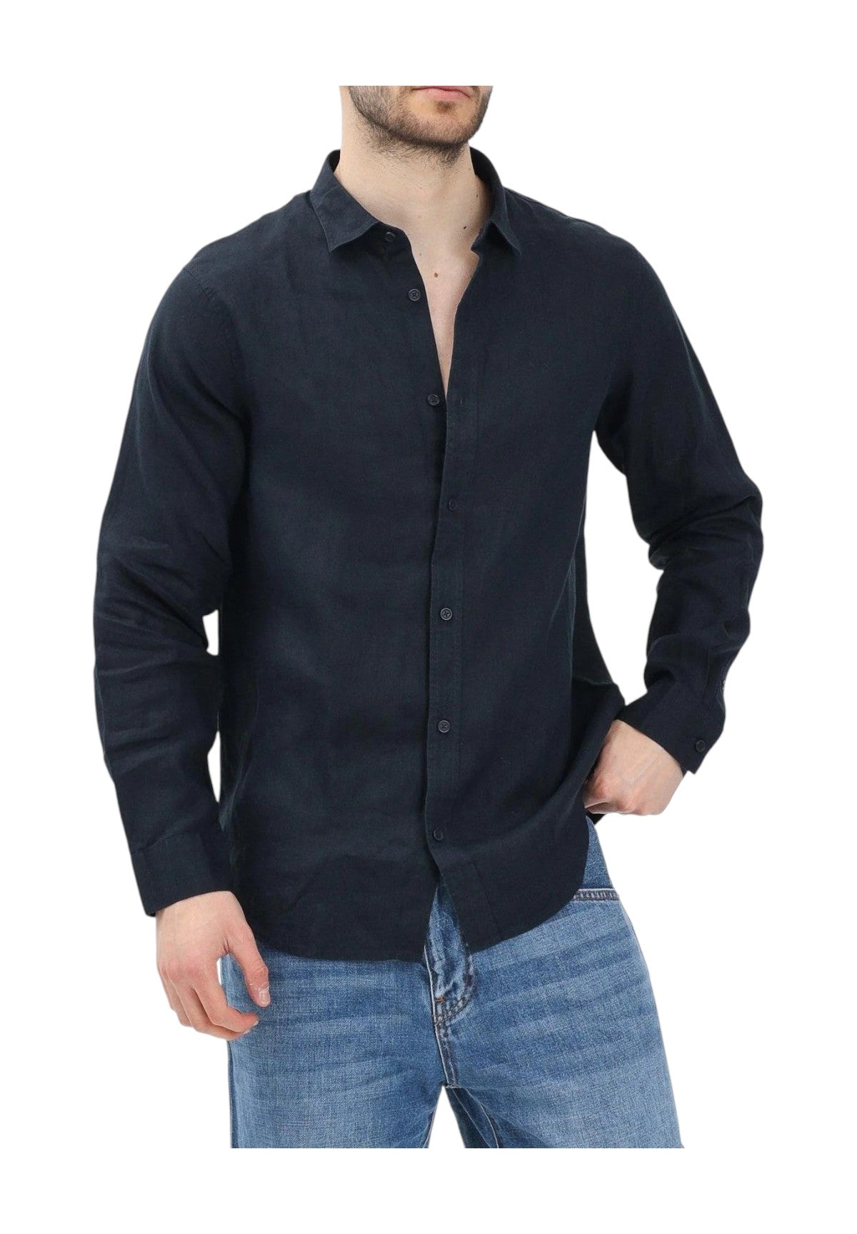 Camicia A Maniche Lunghe Xm001221 Deep Navy