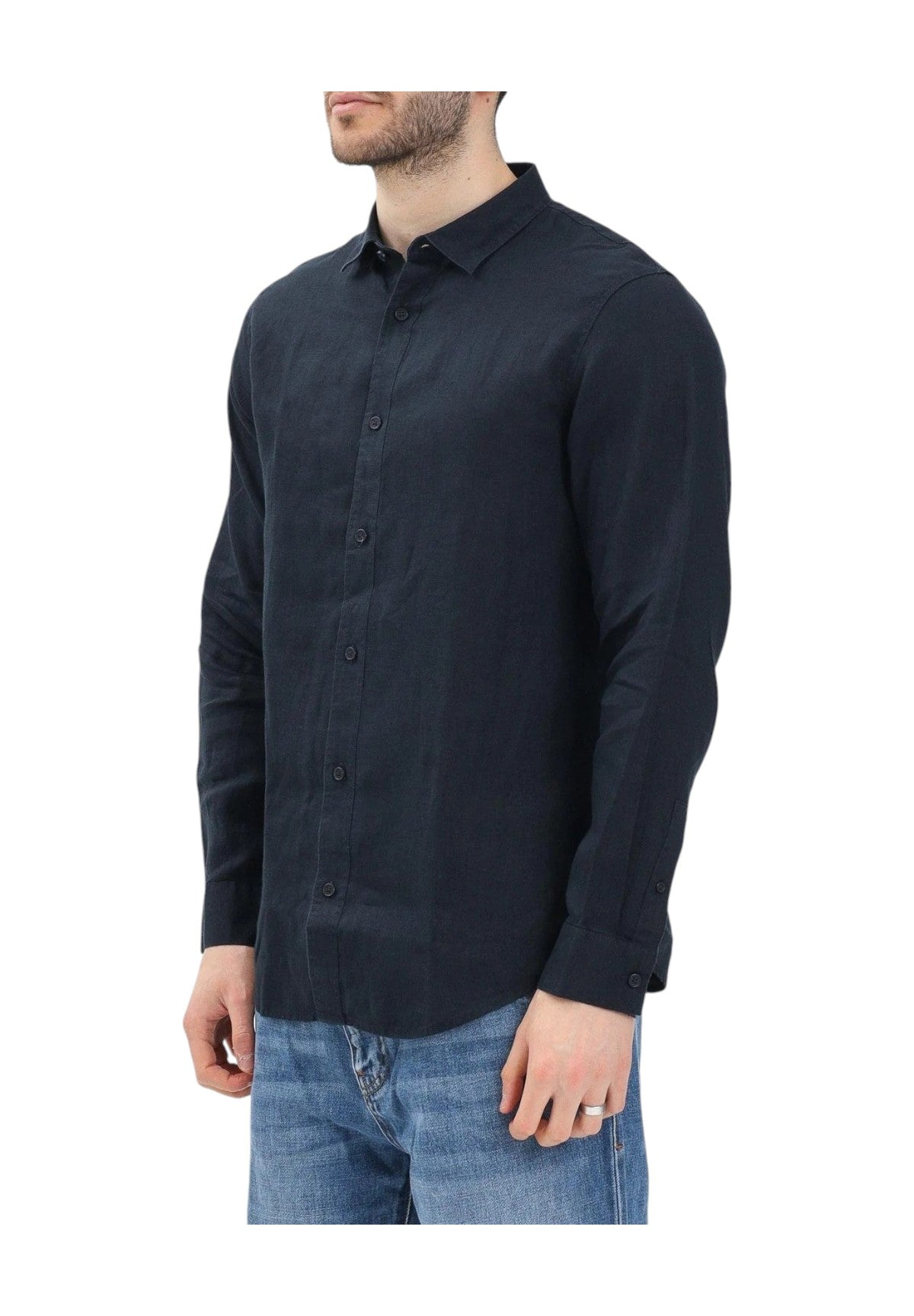 Camicia A Maniche Lunghe Xm001221 Deep Navy