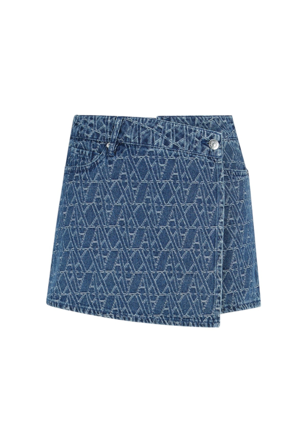 Shorts Xw000555 Blue Denim Monogram