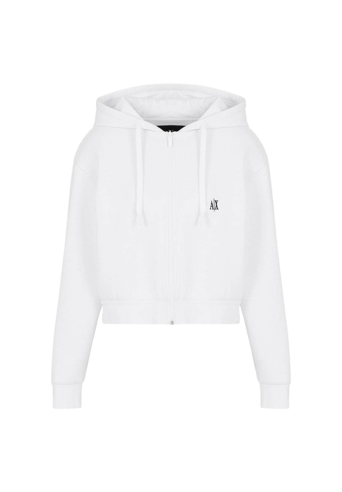 Felpa FulL-Zip Con Cappuccio Xw000822 Optic White