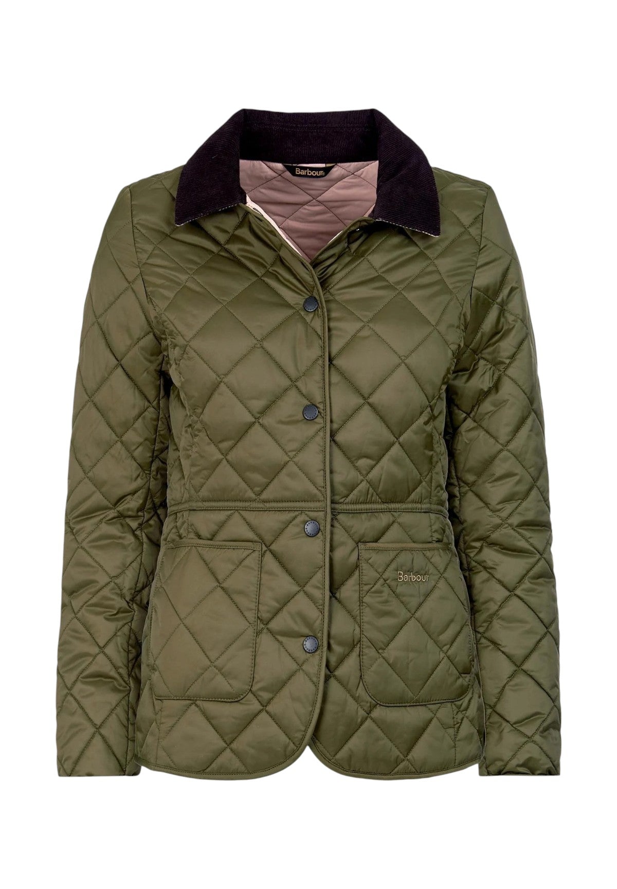 Piumino Leggero Lqu1012 Olive, Pale Pink