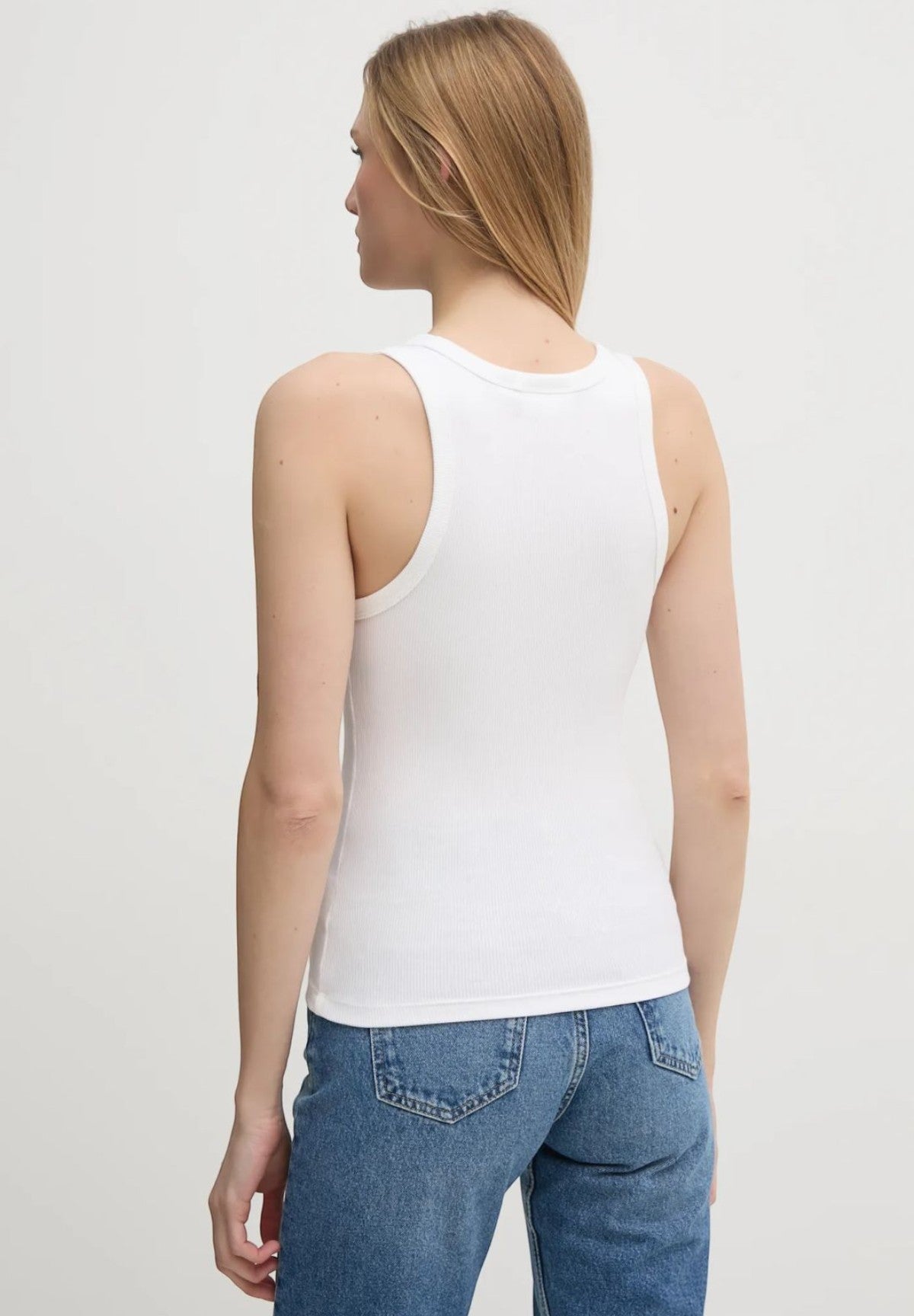 Canotta Woven Label Rib Tank J20J224762 Bright White