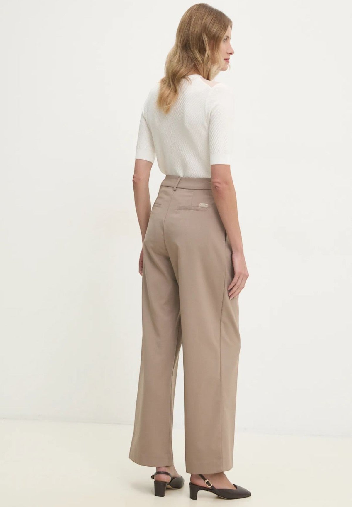 Pantaloni Tailored Wide Leg Pa J20J224849 Taupe Gray