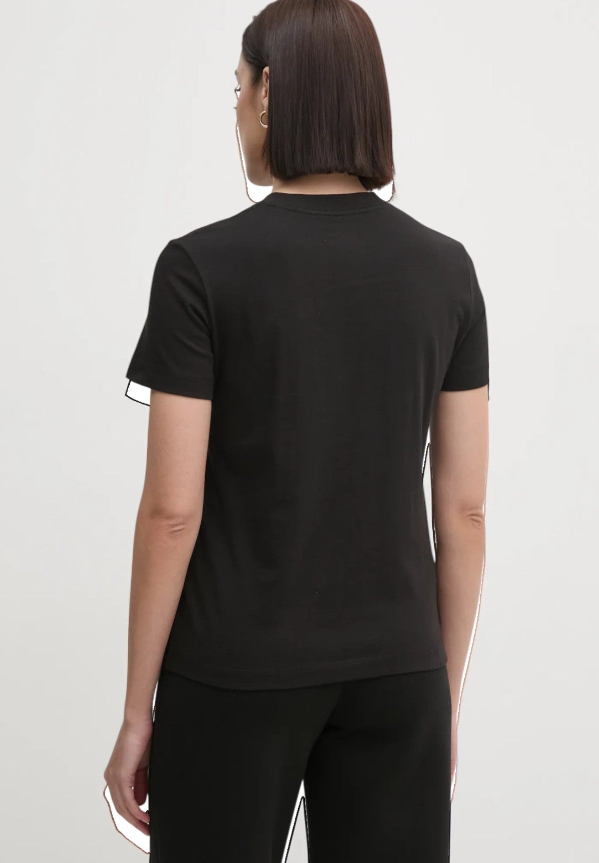 T-shirt con Stampa Glossy Monologo Regu J20J224983 CK Black