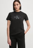 Calvin Klein Jeans T-shirt con Stampa Glossy Monologo Regu J20J224983 CK Black