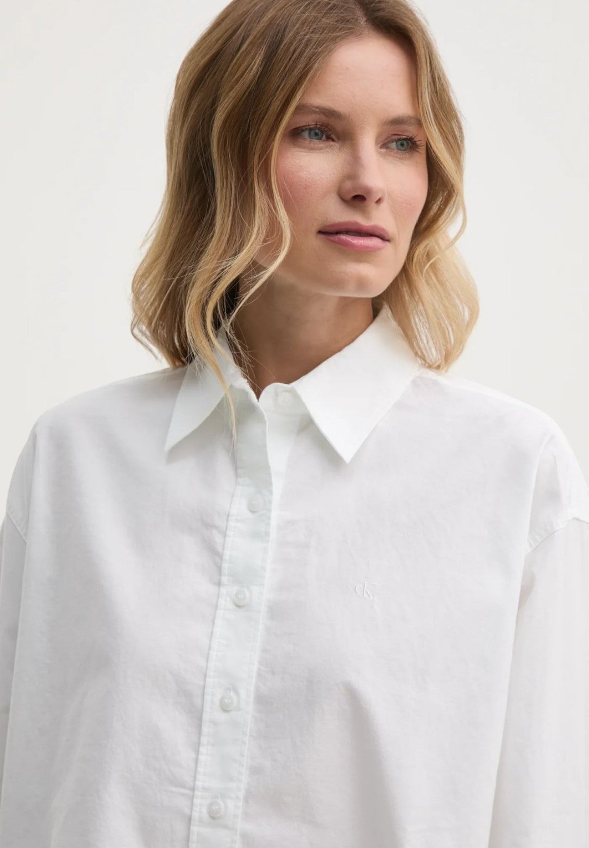 Camicia a Maniche Lunghe Oxford Ls Cropped Sh J20J225079 Bright White