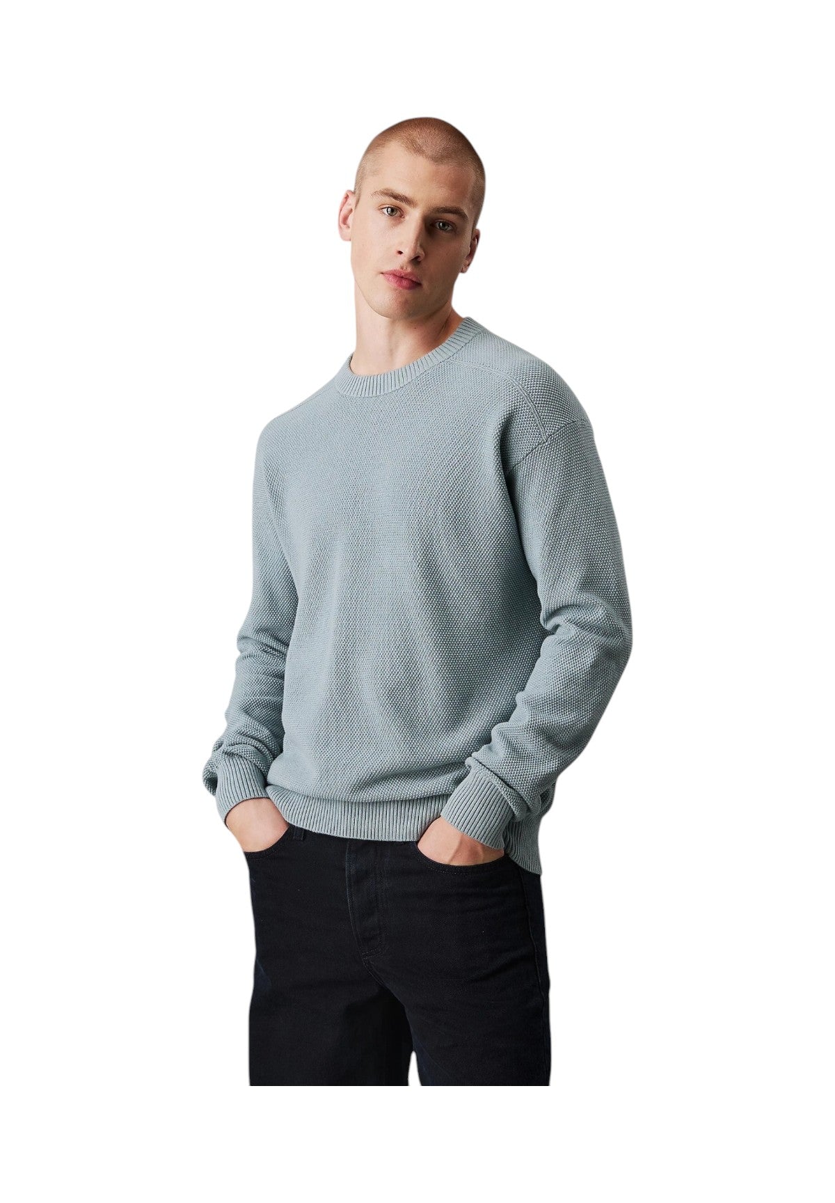 Maglione Girocollo Casual Texture Sweat J30J326746 Lead