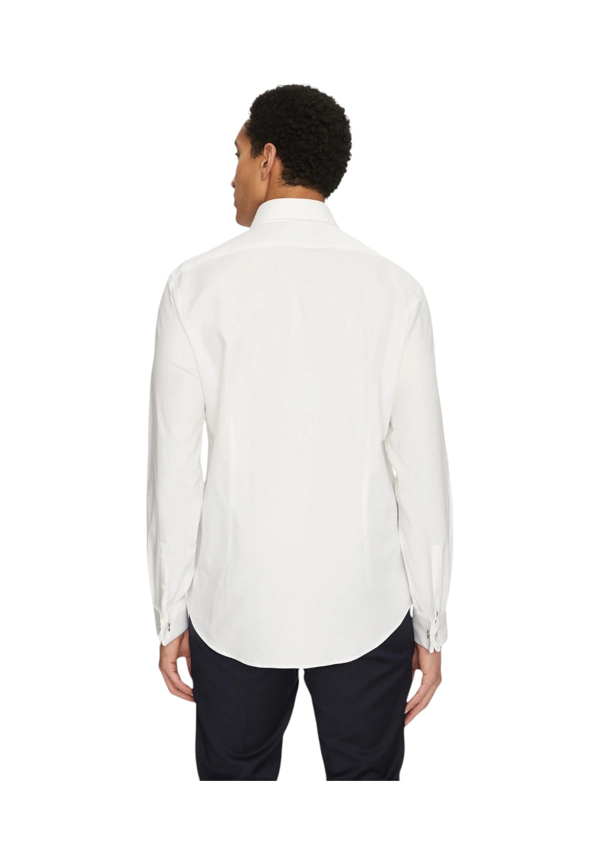 Camicia a Maniche Lunghe Twill Double Cuff Re K10K107889 Bright White