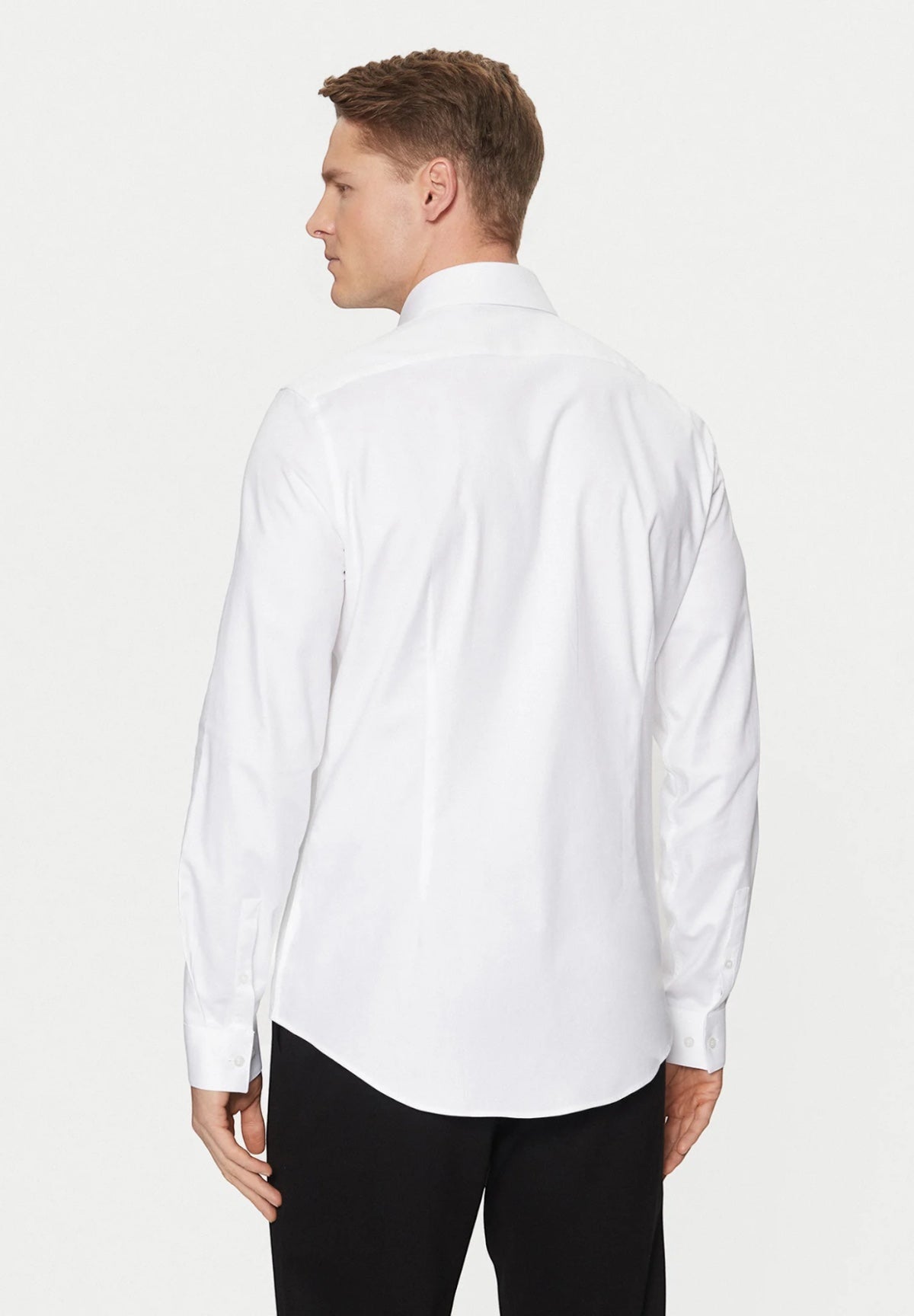 Camicia a Maniche Lunghe Twill Contrast Colla K10K113851 Bright White