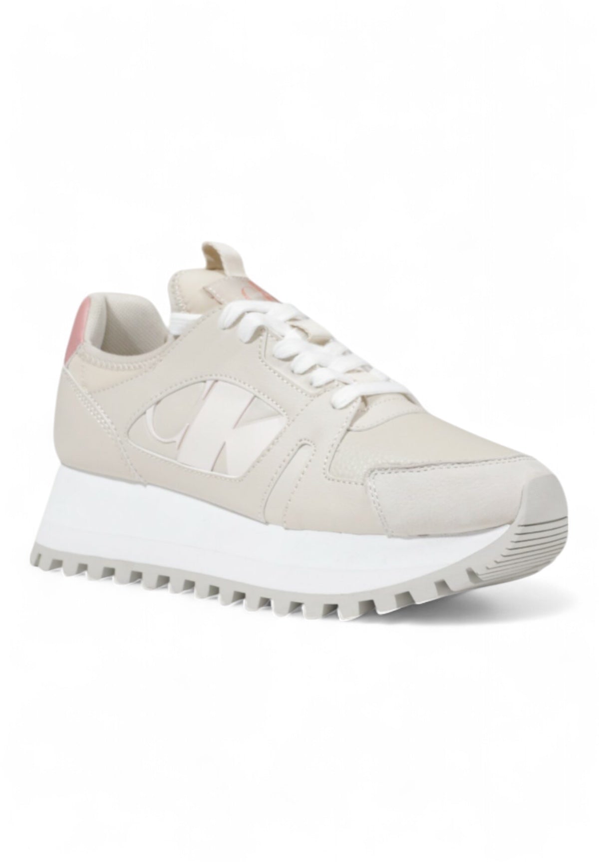 Sneakers Runner Low Laceup Mi YW0YW01642 Eggshell, Rose Tan, Whisper Pi