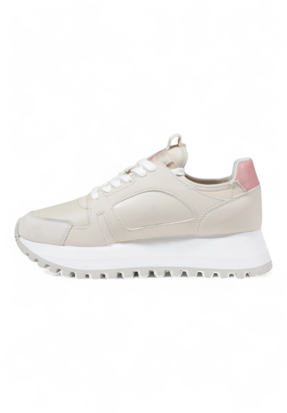 Sneakers Runner Low Laceup Mi YW0YW01642 Eggshell, Rose Tan, Whisper Pi