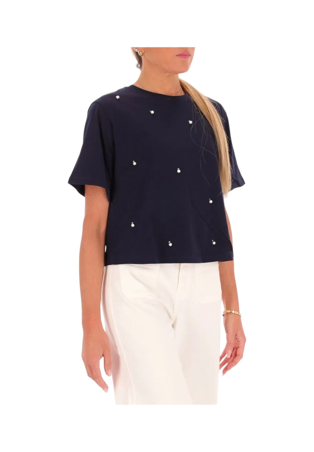 T-Shirt A Maniche Corte Addirsi Blu Notte