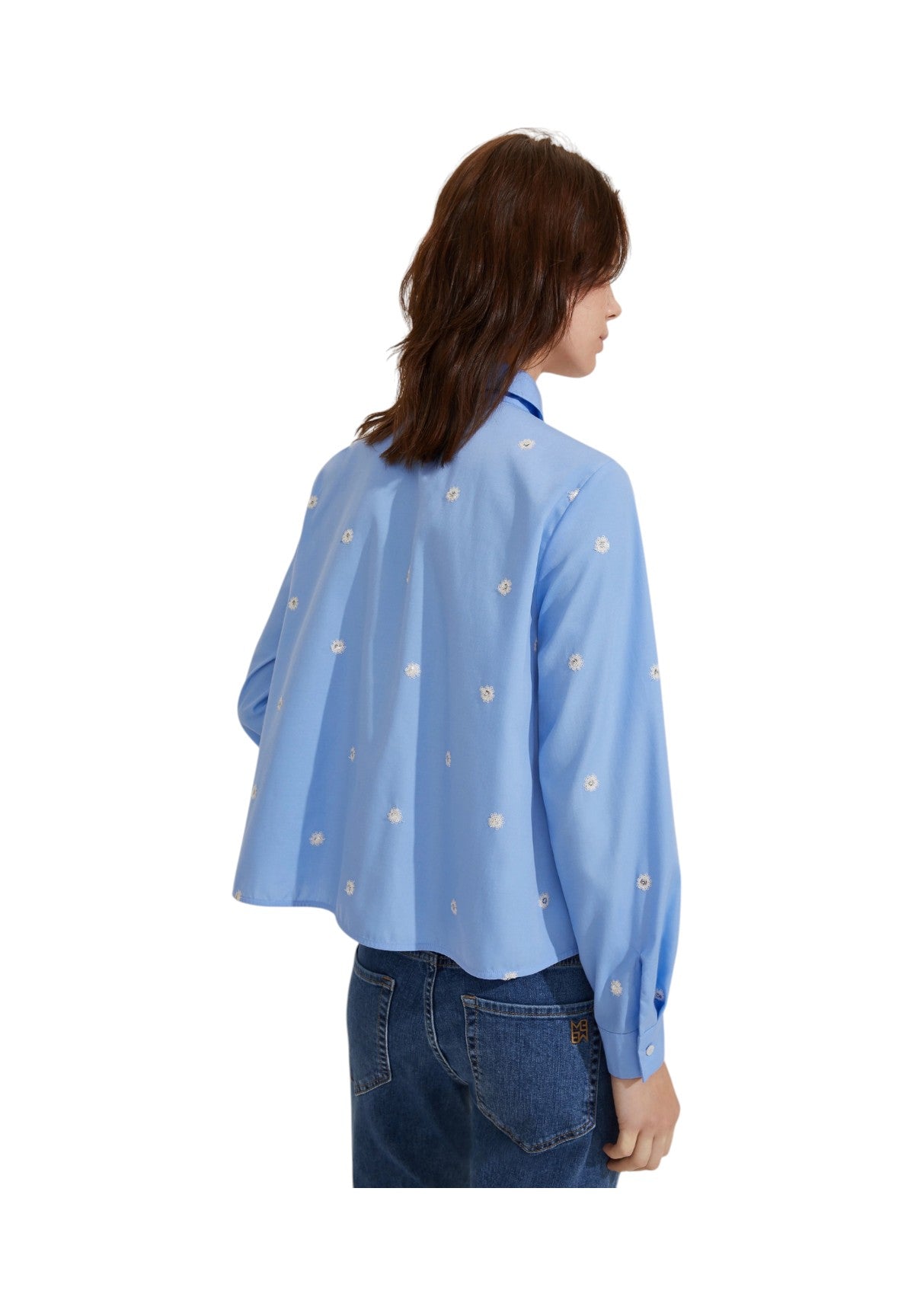 Camicia A Maniche Lunghe Canore Azzurro Intenso