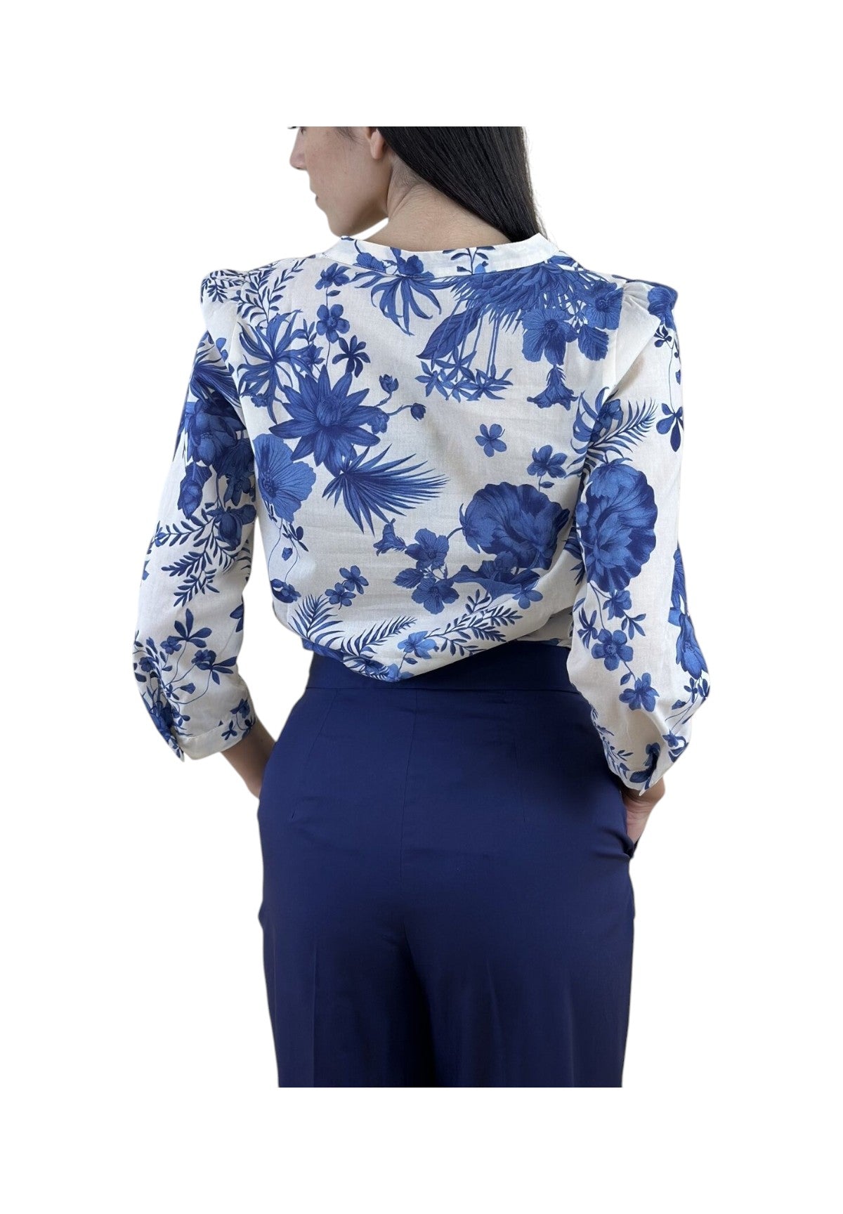 Camicia A Maniche Lunghe Iolanda Blu Copiativo