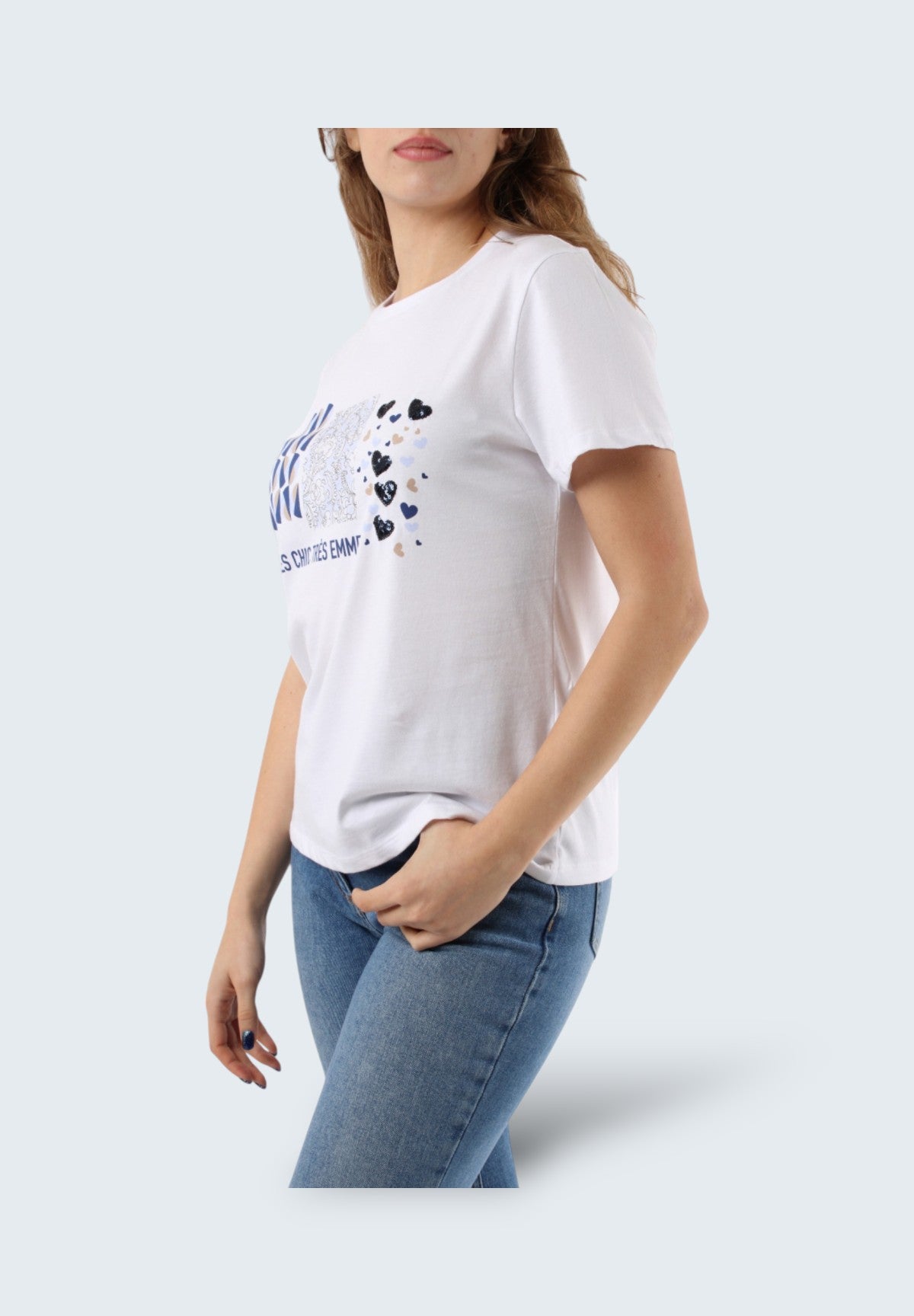 T-shirt a Maniche Corte 2515971071200 OVEST Blu