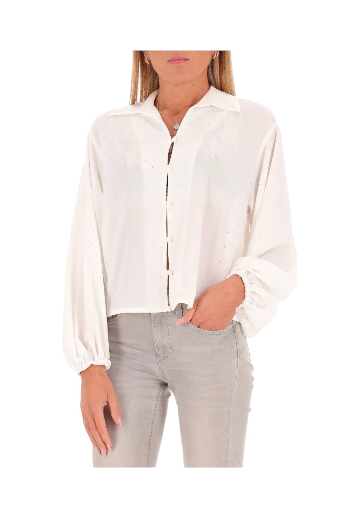 Camicia a Maniche Lunghe 2515111061200 SESTO Bianco