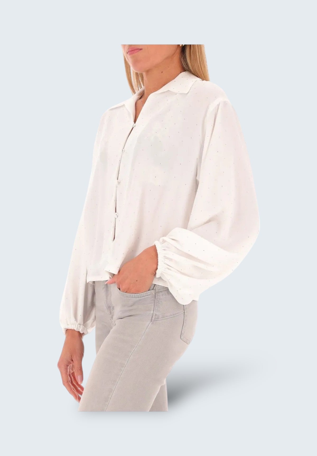 Camicia a Maniche Lunghe 2515111061200 SESTO Bianco