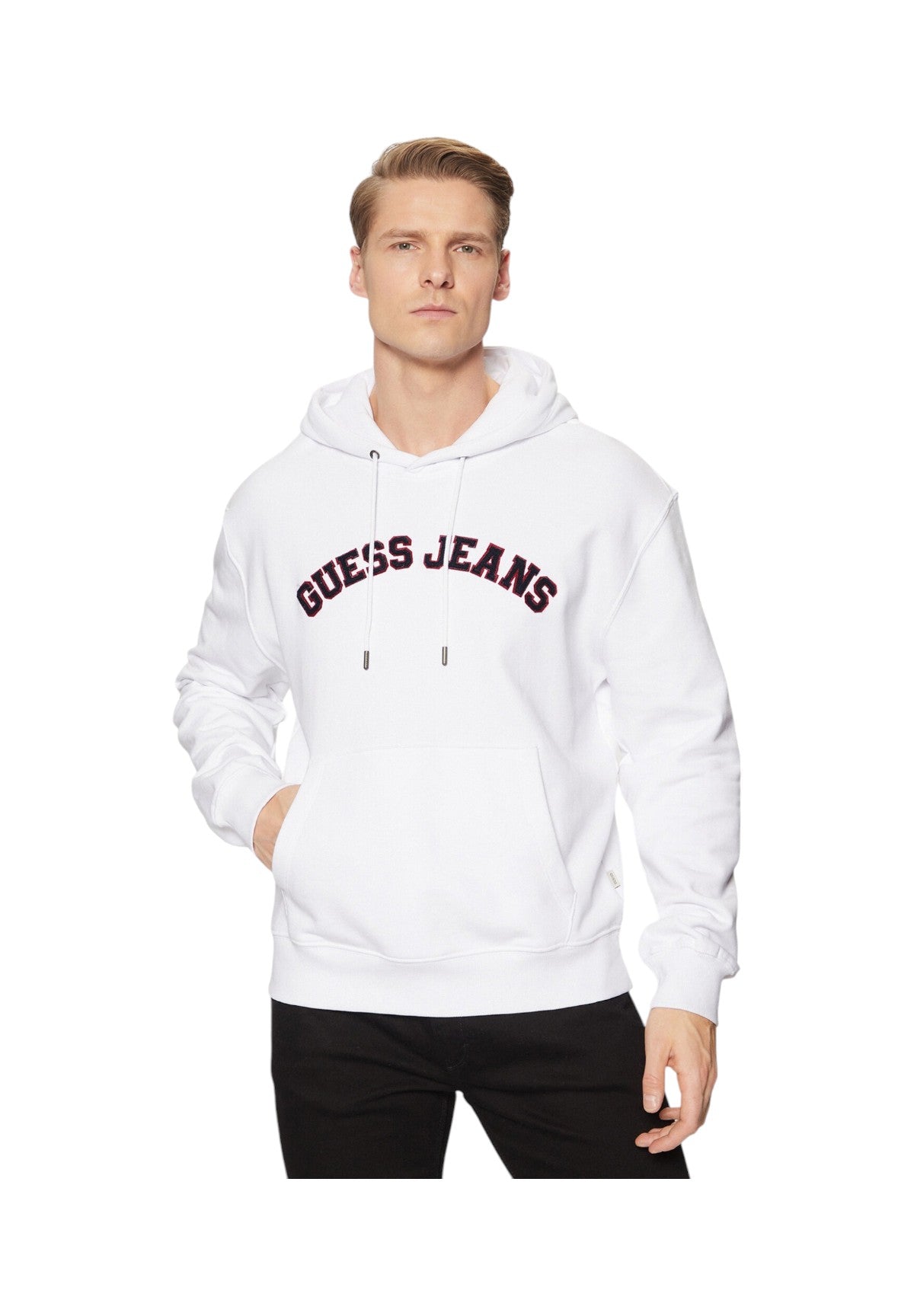 Felpa Pullover Con Cappuccio M5rq44 Pure White