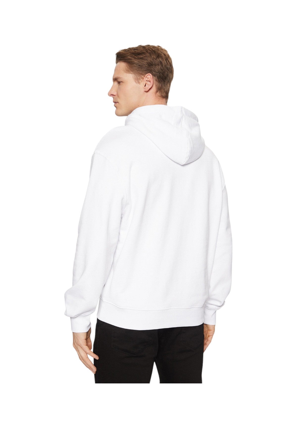 Felpa Pullover Con Cappuccio M5rq44 Pure White