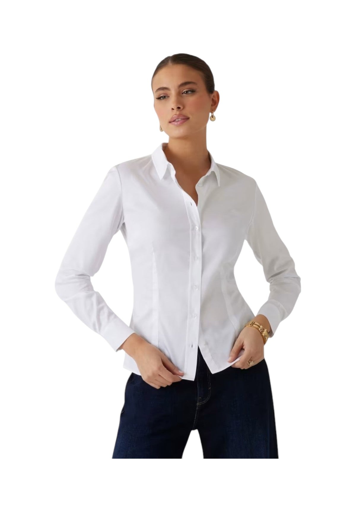 Camicia A Maniche Lunghe W2yh41 Pure White