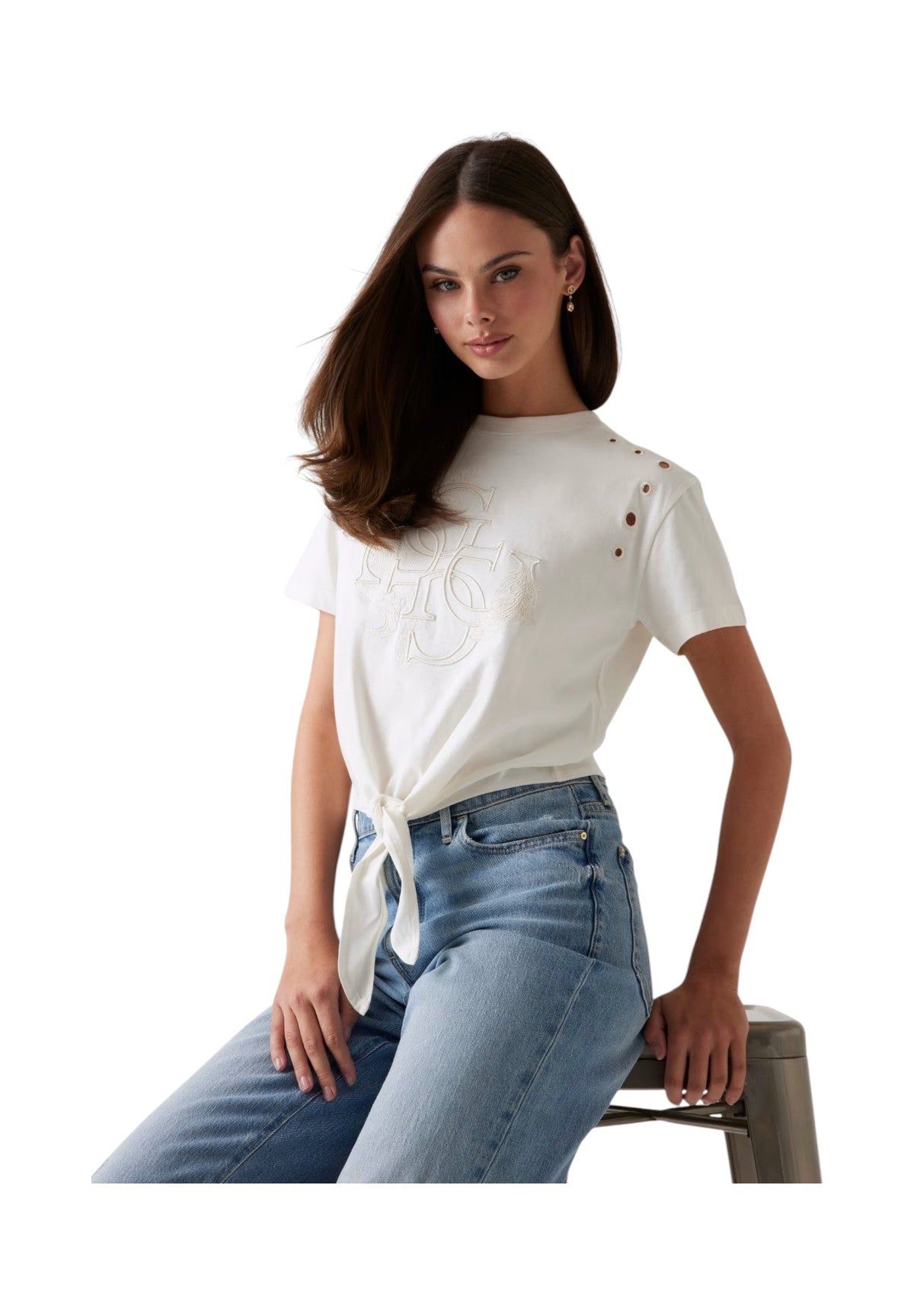 T-Shirt A Maniche Corte W5gi18 Cream White