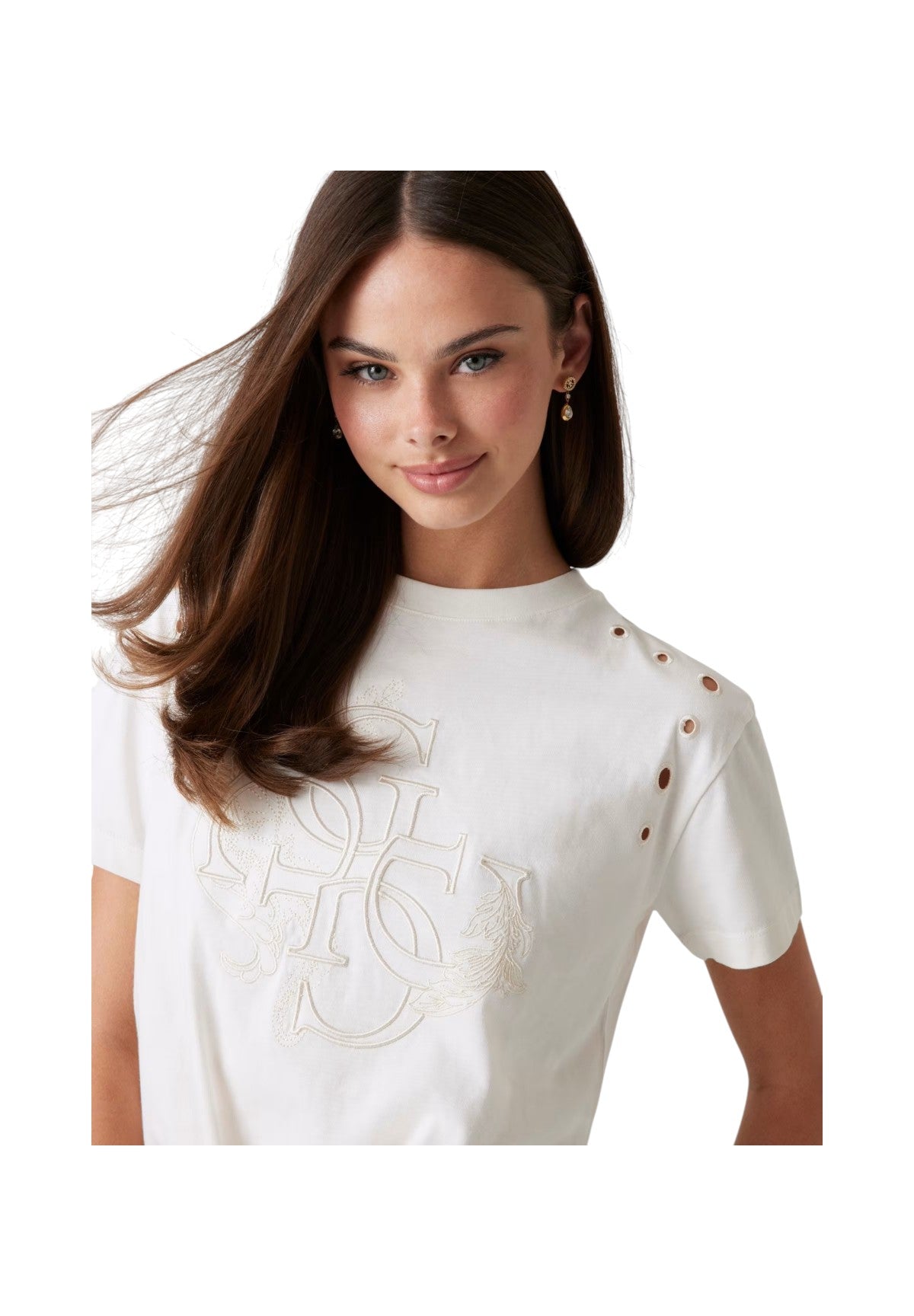 T-Shirt A Maniche Corte W5gi18 Cream White