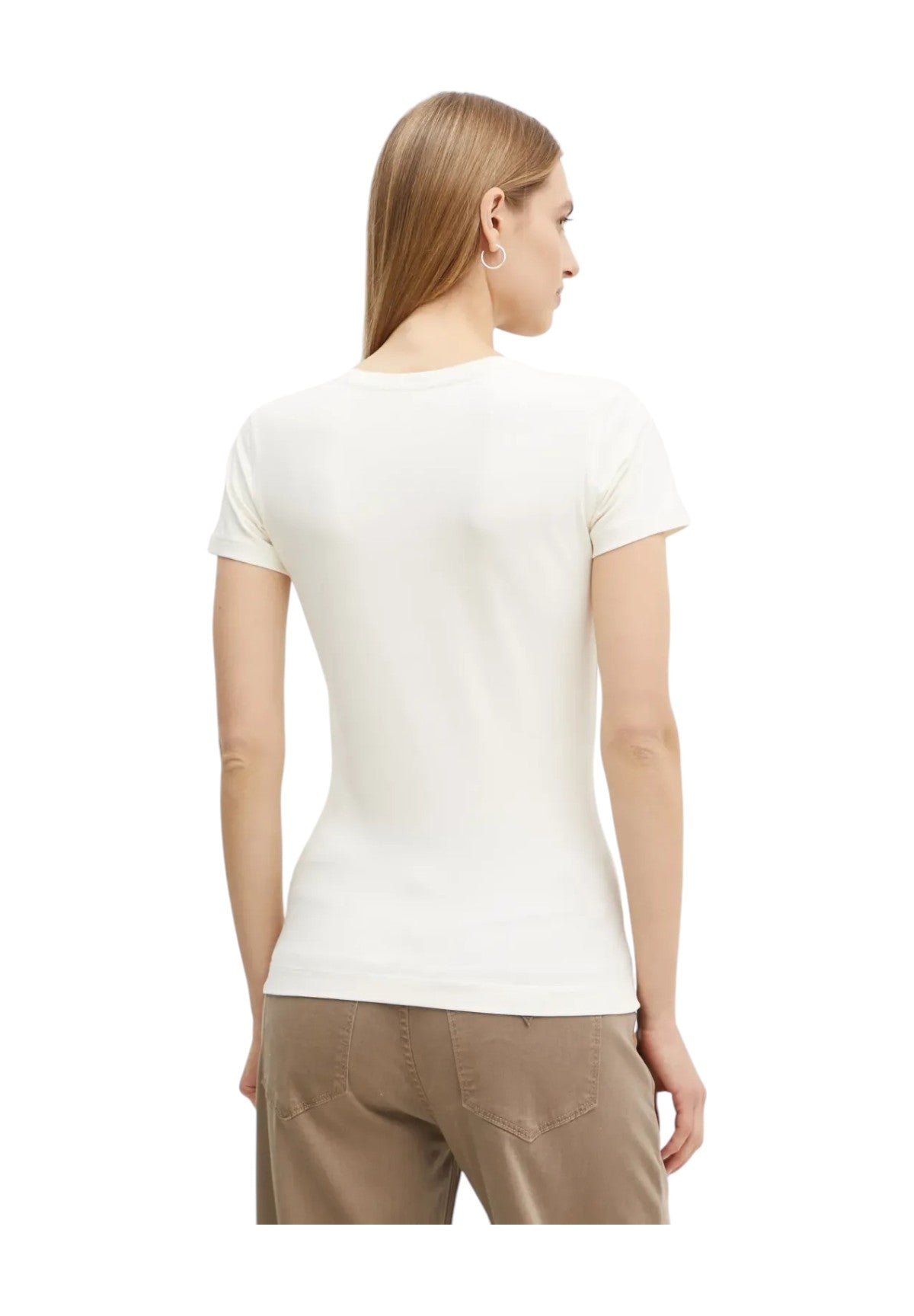 T-Shirt A Maniche Corte W5ri21 Cream White