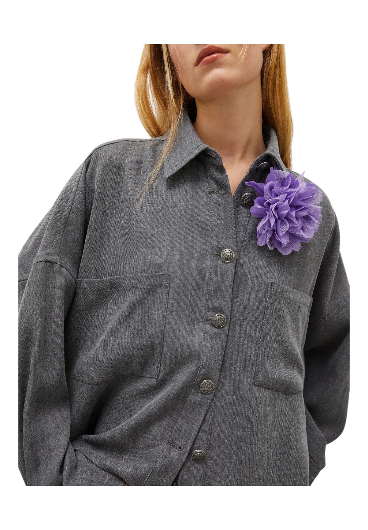 Camicia Overshirt Nestore Grigio