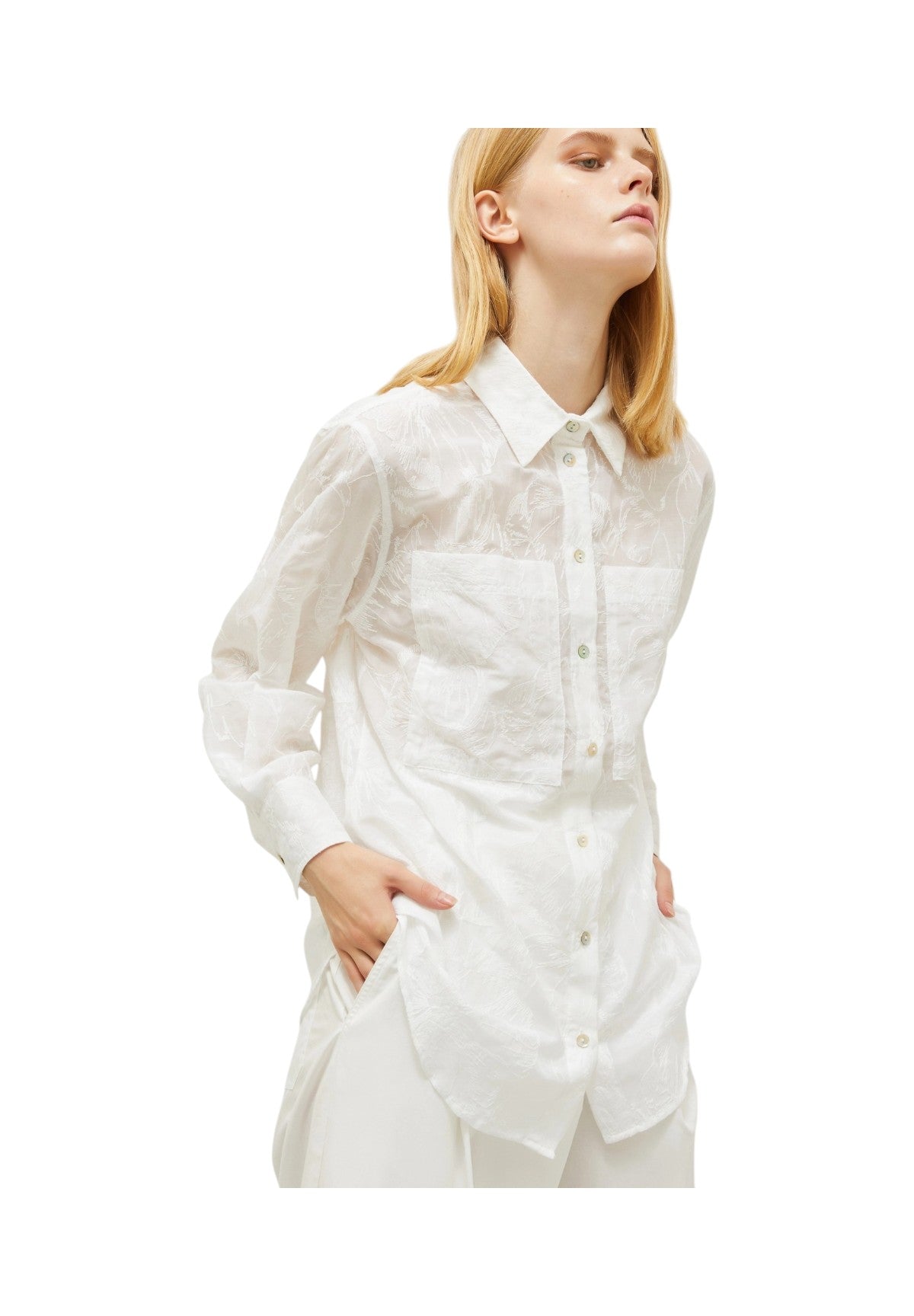 Camicia a Maniche Lunghe 2513111064200 RICOLA Bianco Ottico