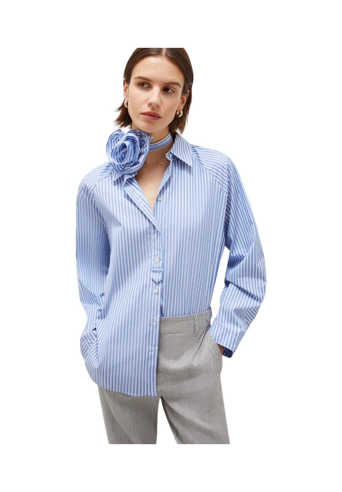 Camicia a Maniche Lunghe 2513111014200 VON Azzurro