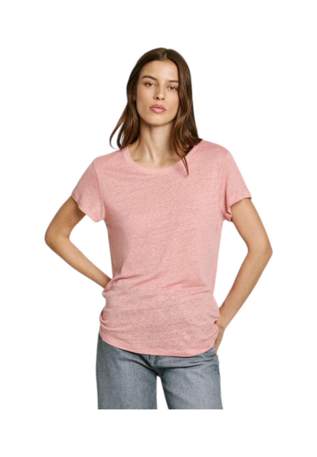 T-Shirt A Maniche Corte Pl506049 Washed Pink