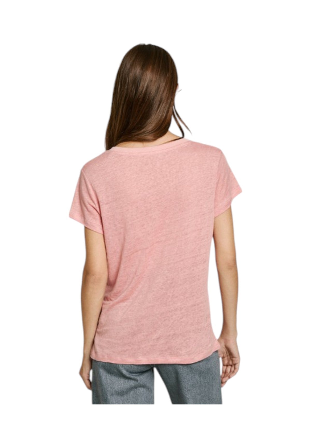 T-Shirt A Maniche Corte Pl506049 Washed Pink