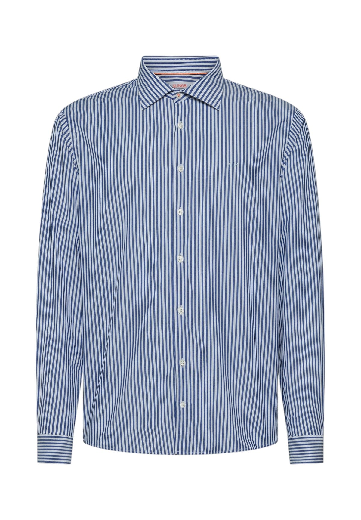 Camicia A Maniche Lunghe S35103 Bianco, Navy Blue