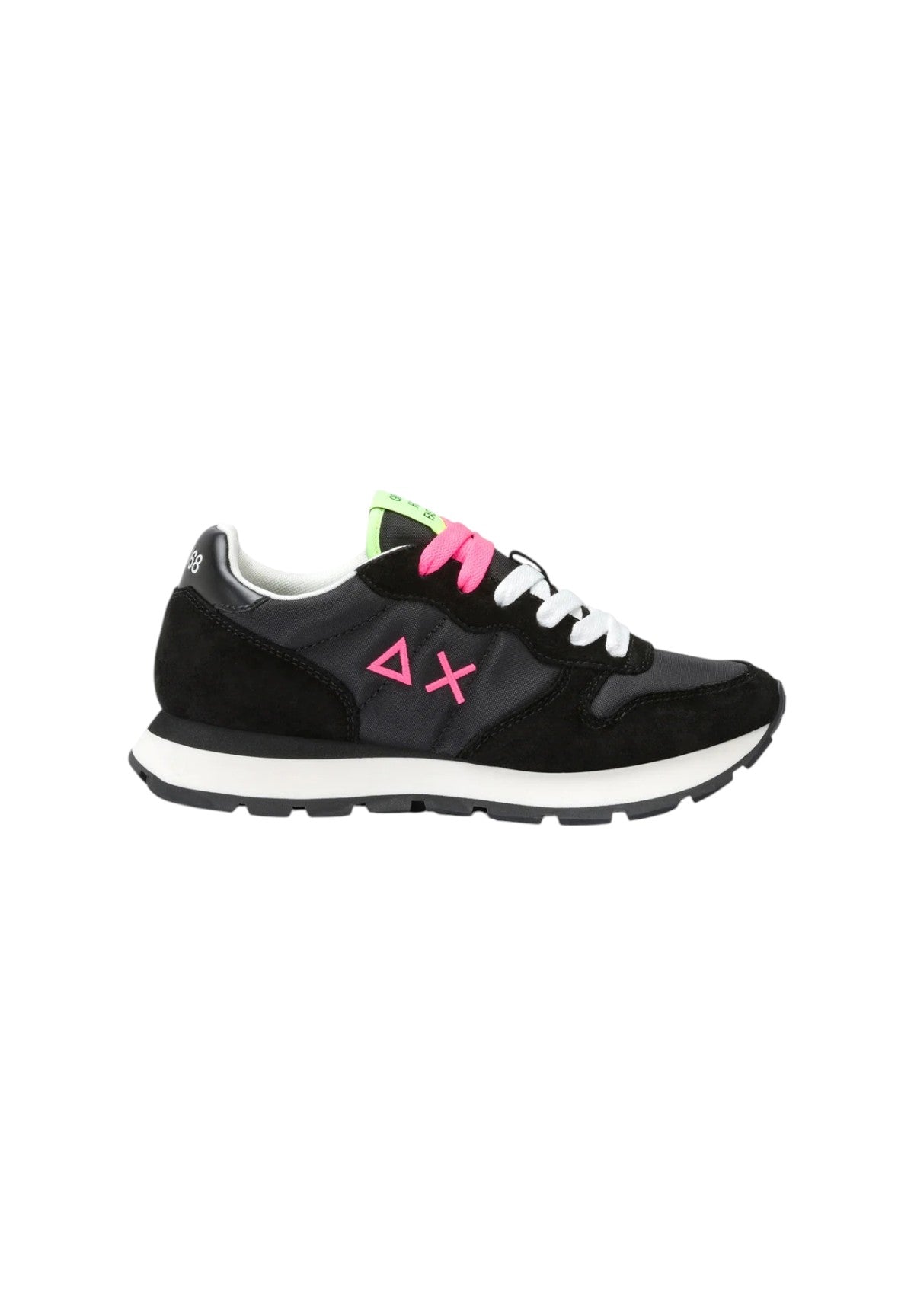 Sneakers Z35201 Nero, Fuxia Fluo