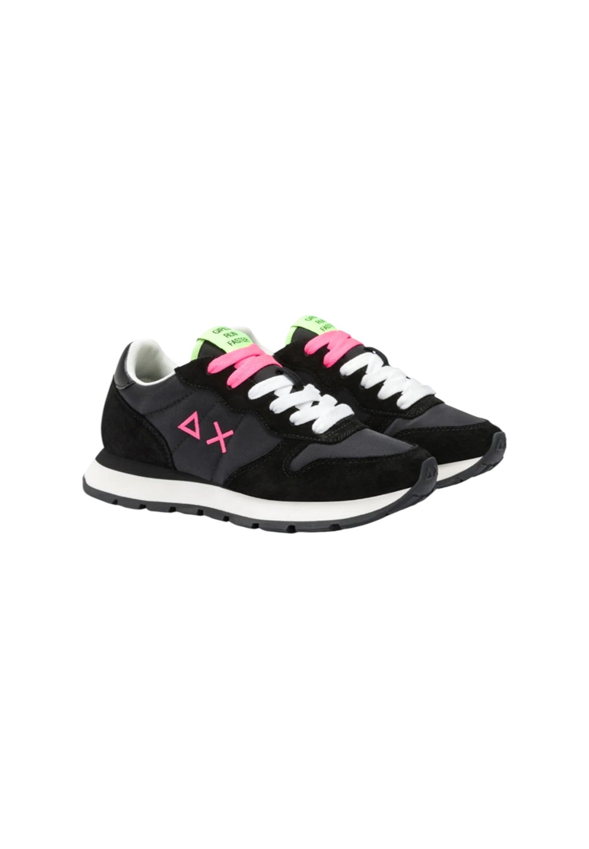 Sneakers Z35201 Nero, Fuxia Fluo