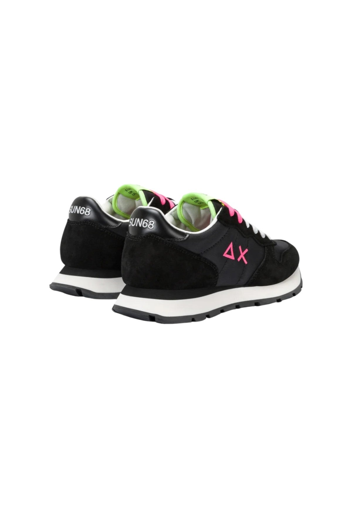 Sneakers Z35201 Nero, Fuxia Fluo