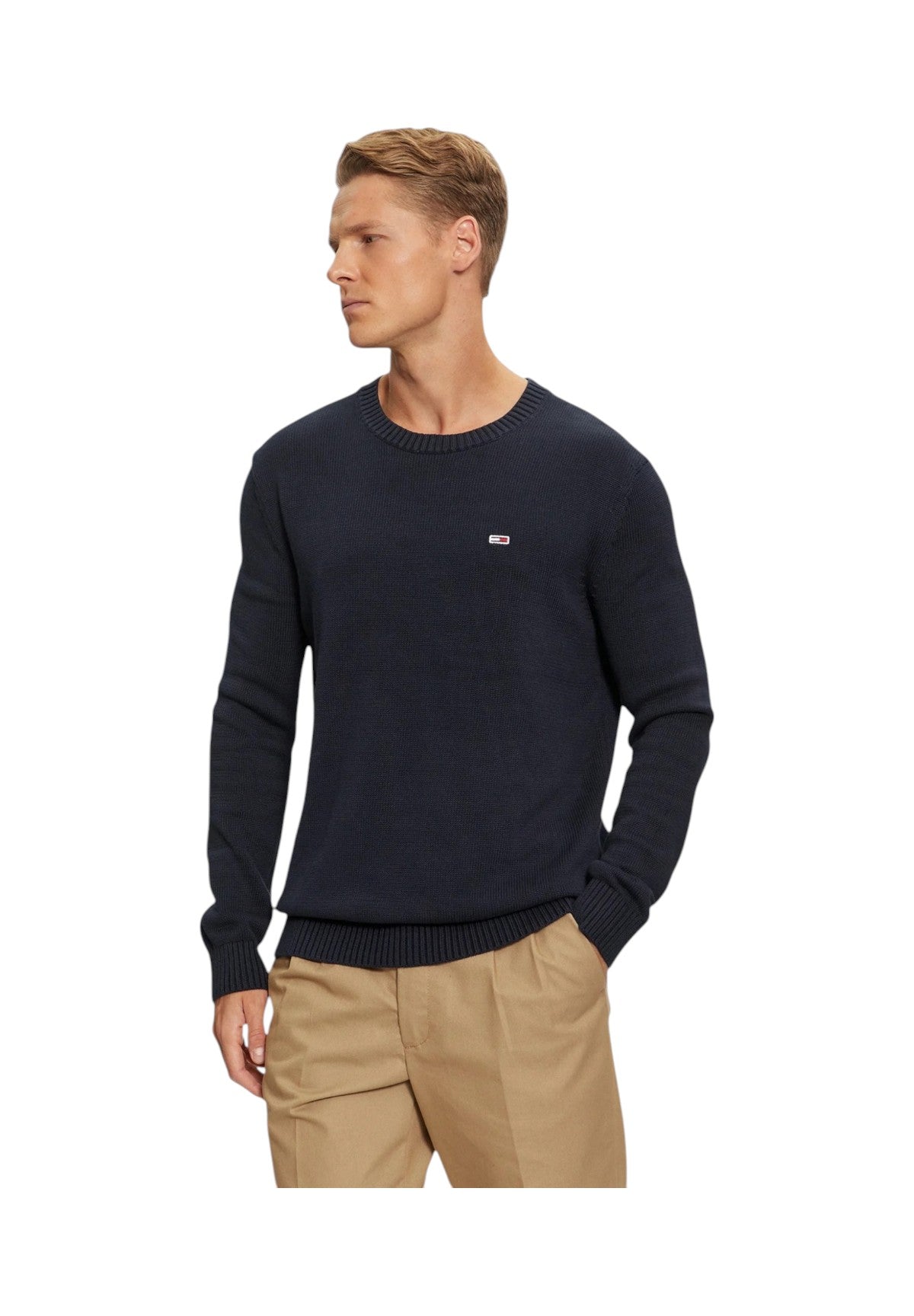 Maglione Girocollo Tjm Slim Essntls C-N DM0DM18370 Dark Night Navy