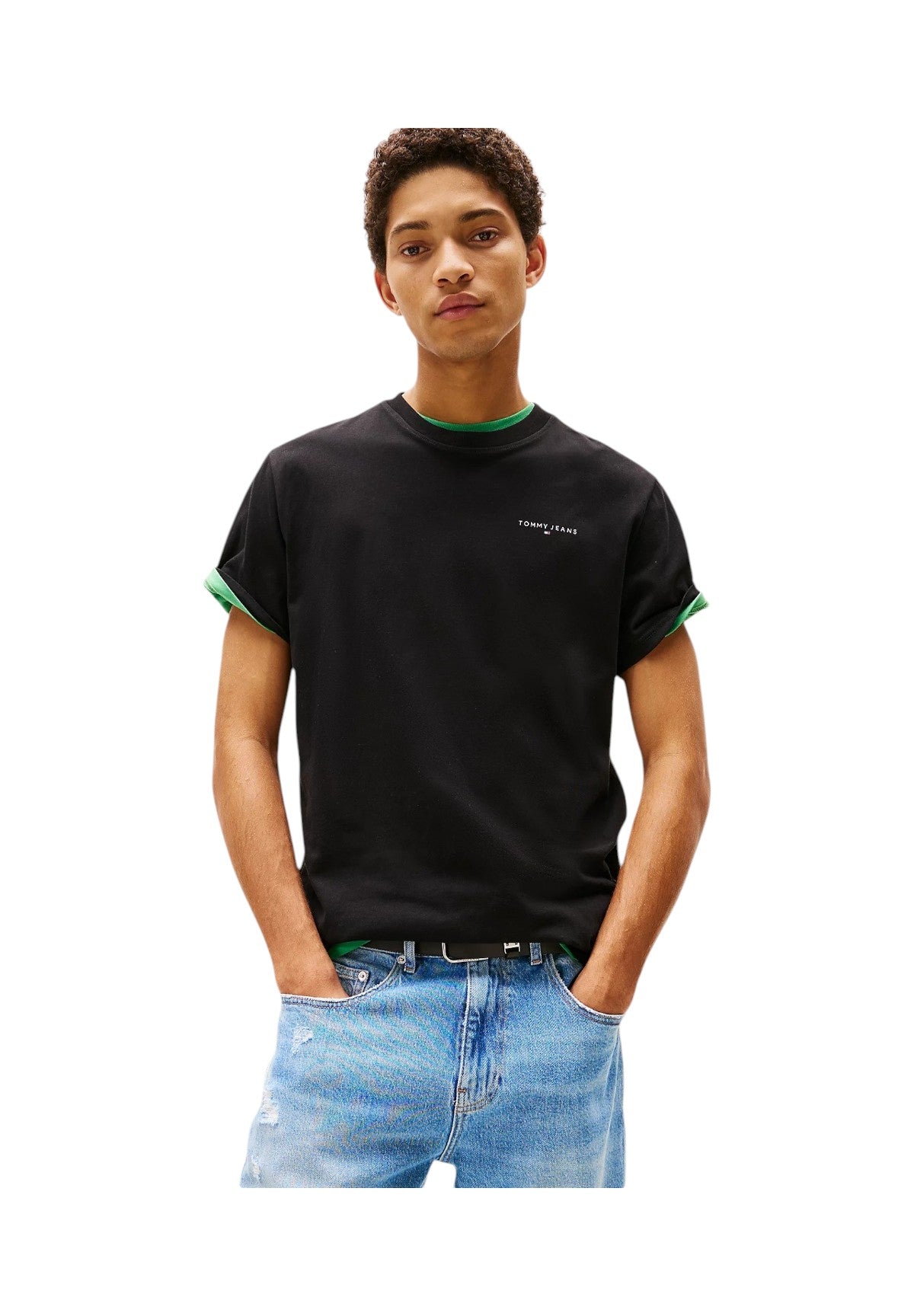 T-shirt a Maniche Corte Tjm Slim Linear Ches DM0DM21188 Black