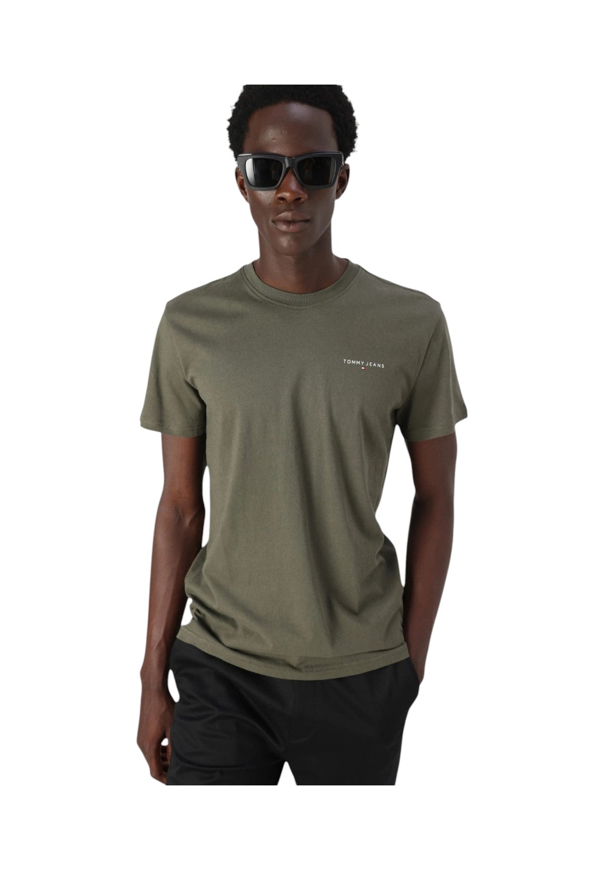 T-shirt a Maniche Corte Tjm Slim Linear Ches DM0DM21188 Fatigue Green