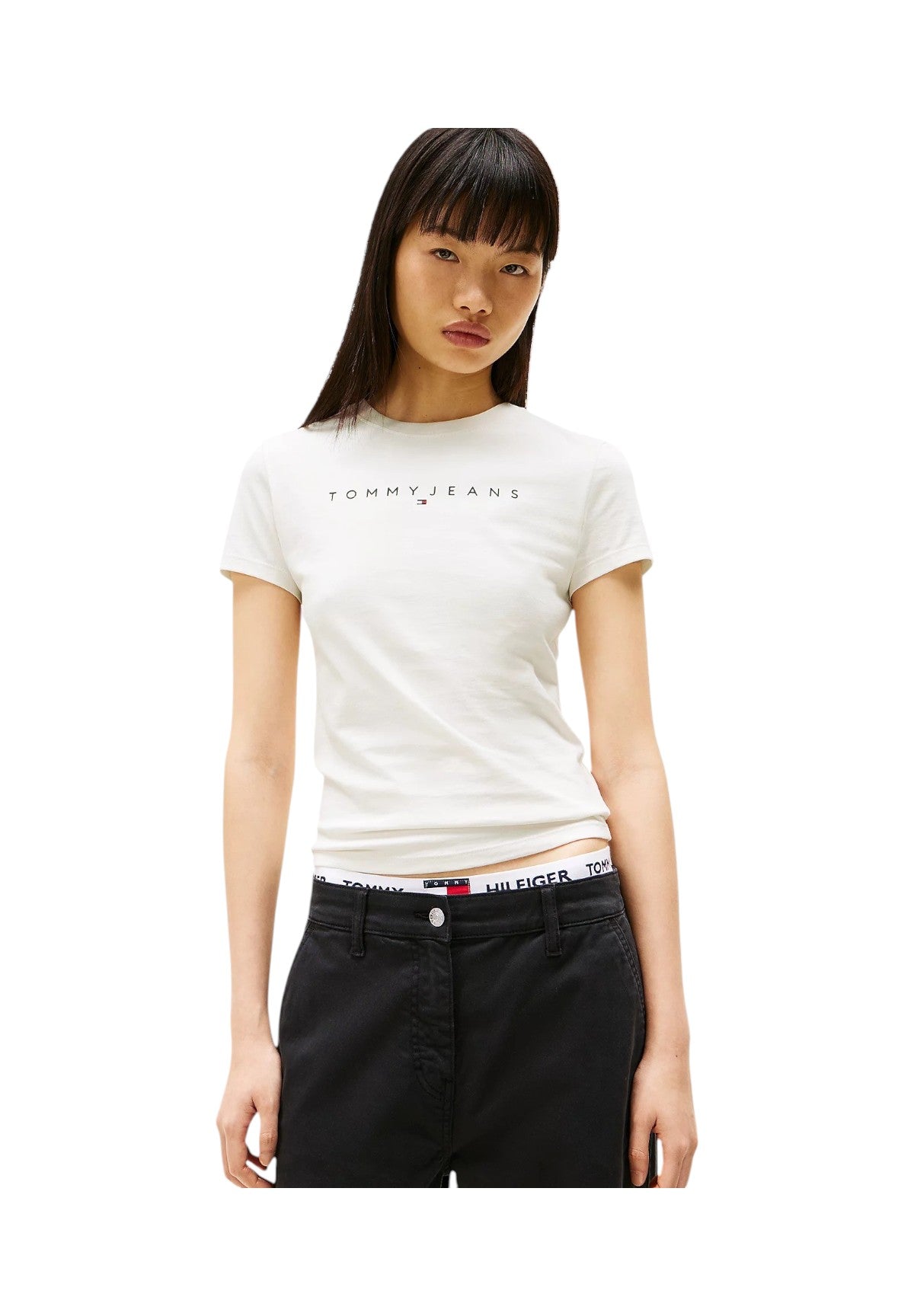 T-shirt a Maniche Corte Tjw Slim Linear Tee DW0DW18398 Ancient White